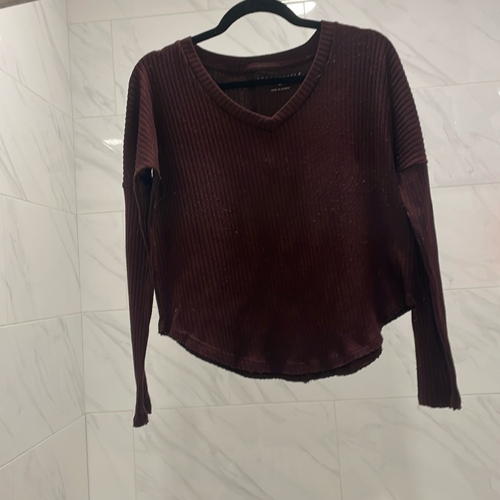 Cropped Maroon Sweater